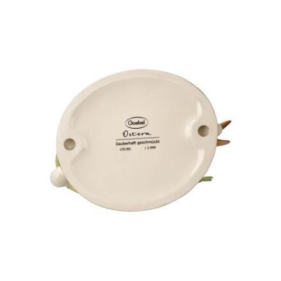 Figurine Rabbits - Charmingly decorated 16 / 11 / 17 cm, stoneware, Goebel