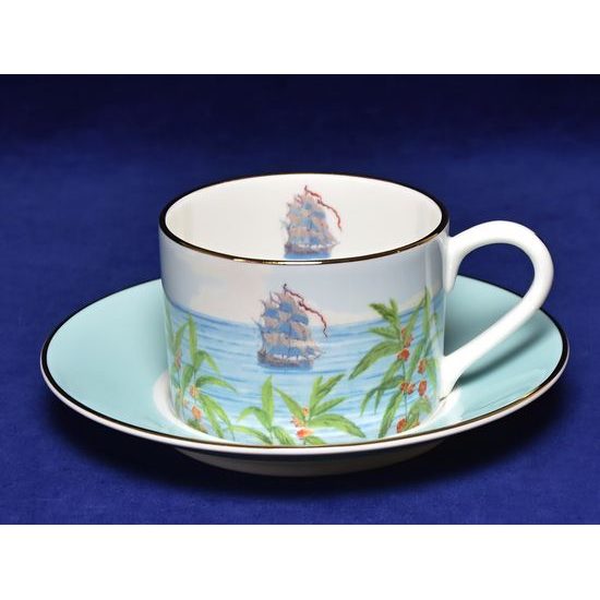 Blenheim Palace - Indian Room: Cup 200 ml and saucer breakfast, English Fine Bone China, Roy Kirkham