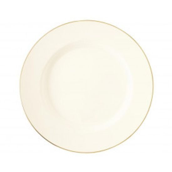 Plate flat 28 cm, Saphir Diamant oro 4159, Tettau Porcelain