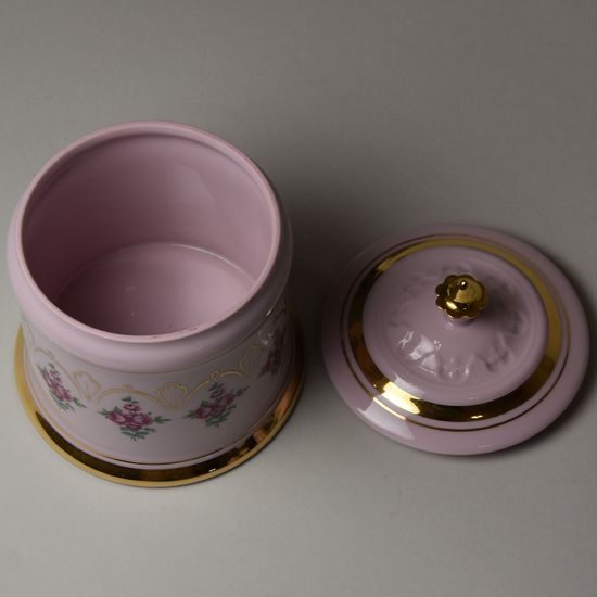 Dose round 13,5 cm, decor 267, Rose China Chodov