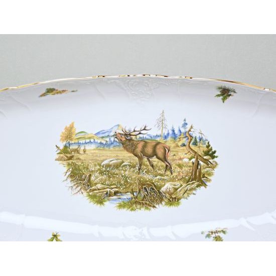 Fish tray 65 cm, Thun 1794 Carlsbad porcelain, BERNADOTTE hunting