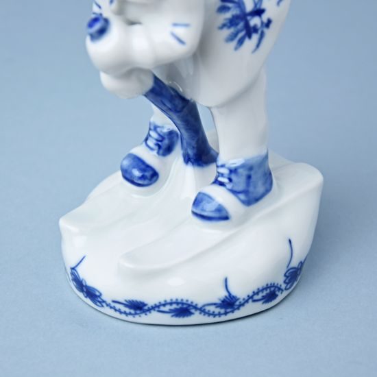 Girl On Ski, 15,5 x 8 x 8 cm, Original Blue Onion Pattern, Dubi