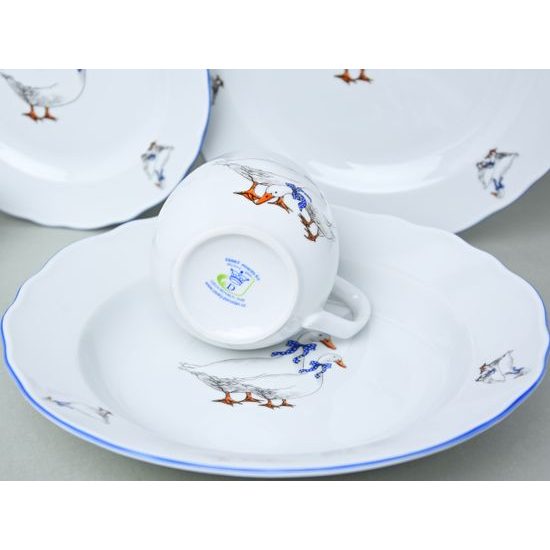 Jídelní souprava pro 6 osob 30-dílná, Český porcelán a.s., husy