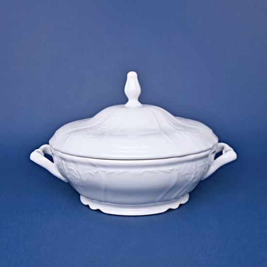 Vegetable tureen 1,5 l, Thun 1794 Carlsbad porcelain, BERNADOTTE white