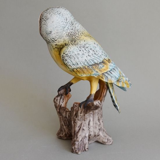 Screech-owl, 22 x 16,7 x 31,5 cm, Pastel, Porcelain Figures Duchcov