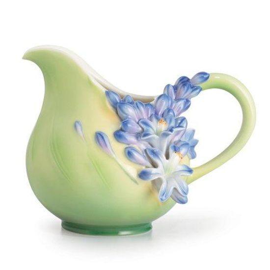 Canna lily design sculptured porcelain creamer 10,5 cm, Porcelain FRANZ