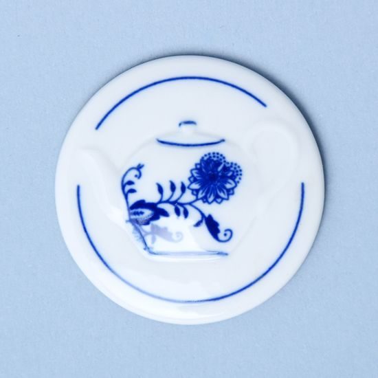 Magnet Pot tea 4,5 cm, Original Blue Onion Pattern