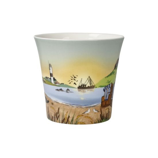 Hrnek 0,35 l Sylt 13 / 10,5 / 9,5 cm, jemný kostní porcelán, Severský domov, Goebel