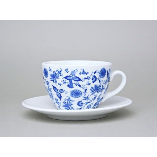 Šálek 330 ml a podšálek 17 cm Milada, Fragmenty cibuláku, modrá, Český porcelán a.s.