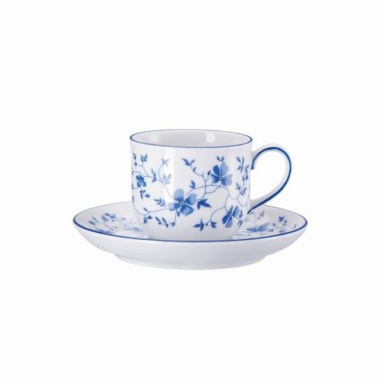 Cup 100 ml mocca, FORM 1382 Blaublüten, Arzberg