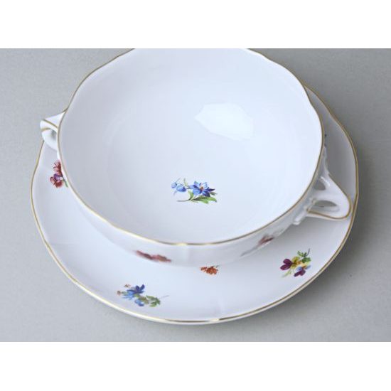 Cup and saucer soup 0,25 l / 17,5 cm, Hazenka, Cesky porcelan a.s.