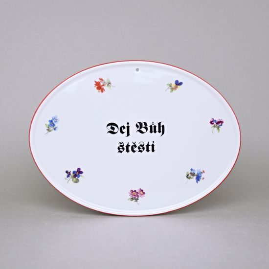 Good blessing (in Czech language) 24,5 x 18 cm, Hazenka red line, Cesky porcelan a.s.