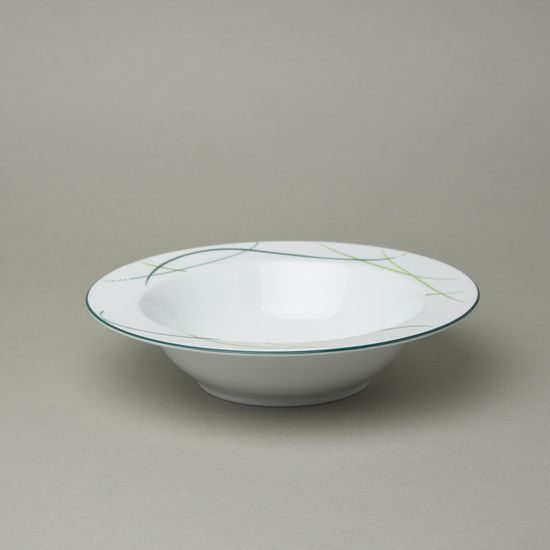Plate deep 22 cm (450 ml), ELLA grass, Thun 1794, karlovarský porcelán