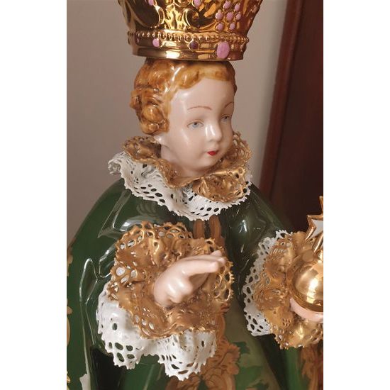 Prague Infant Jesus, Big size, 41,5 x 19,5 x 57,5 cm, Color, Porcelain Figures Duchcov