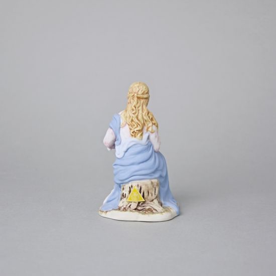 Virgin Maria 12 cm, biskvit + saxe, Porcelain figures Duchcov