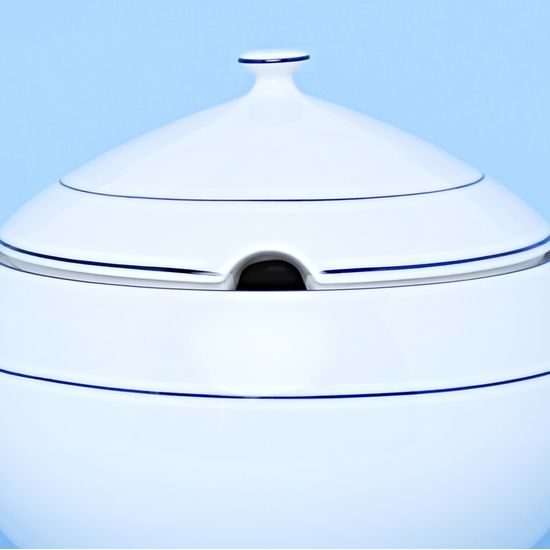 Soup tureen 2,8 l, Thun 1794, karlovarský porcelán, Nina blue stripes