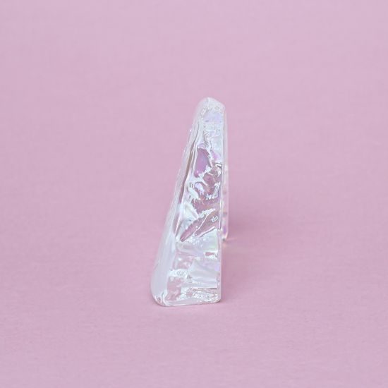 Těžítko/plaketa PRAHA, dekor č.4 - Naše Praha, Sklárna Janov