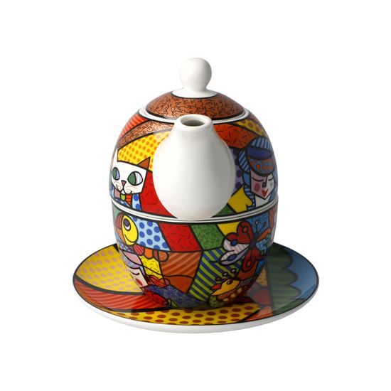 Tea for One Romero Britto - Garden, 15.50 / 15.50 / 15.50 cm, new bone china, Goebel