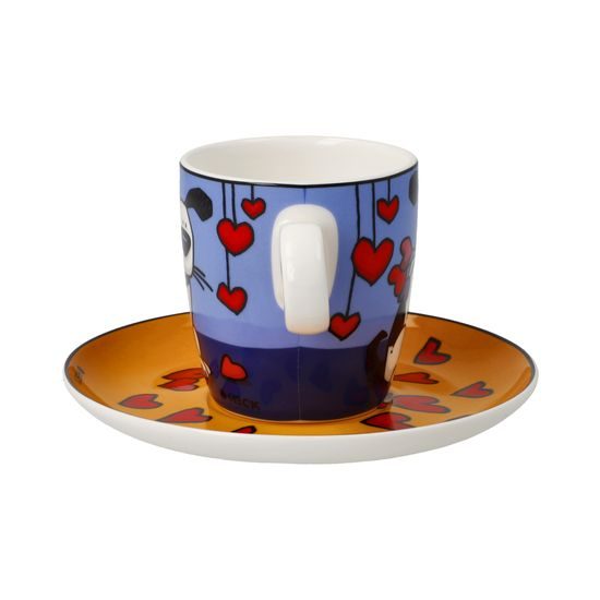 Espresso šálek a podšálek Love Dog 100 ml, jemný kostní porcelán, Ed Heck, Goebel