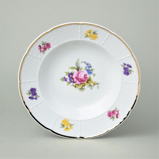 Plate deep 23 cm, Natalie Rose, Thun 1794 Carlsbad porcelain