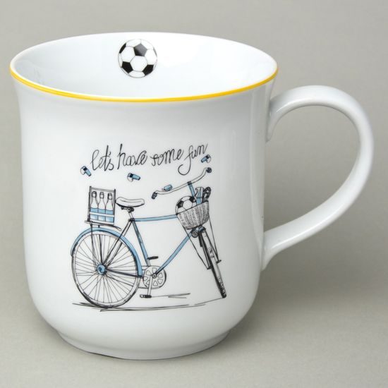 Mug Golem 1,5 l, Men's bike - yellow line, Český porcelán a.s.