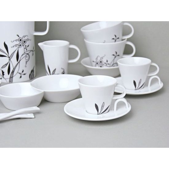 Bohemia black: Kávová sada pro 6 osob, design Jiří Pelcl, černý cibulák, Český porcelán a.s.