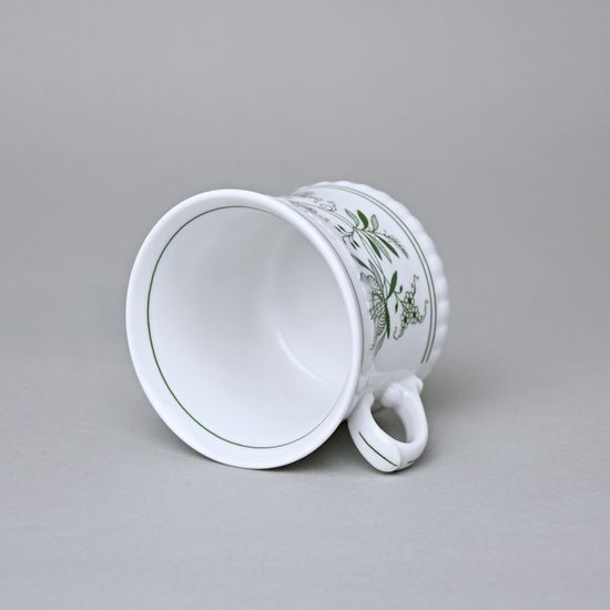 Hrnek Perlový malý 260 ml, zelený cibulák, Český porcelán a.s.