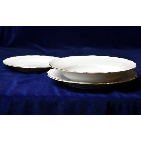 Plate deep 23 cm, Simona 001 gold