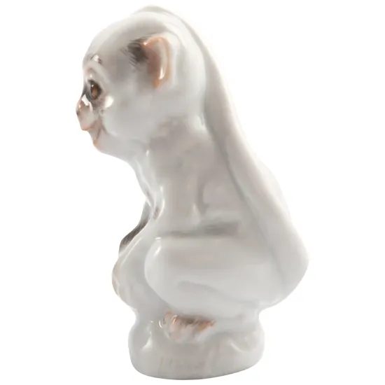 Opička 6 cm, kolekce mláďátka, Míšeňský porcelán