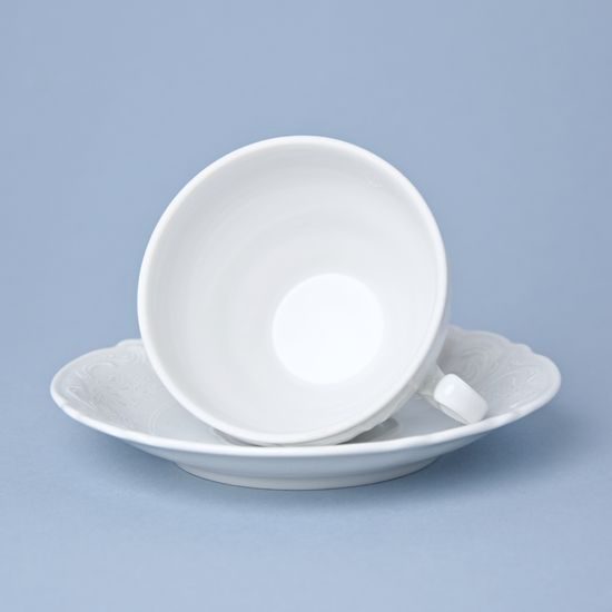 Frost no line: Tea cup and saucer 205 ml / 15,5 cm, Thun 1794 Carlsbad porcelain, Bernadotte