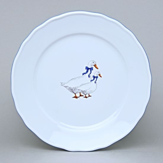 Plate dining 26 cm (one goose), Cesky porcelan a.s., Goose