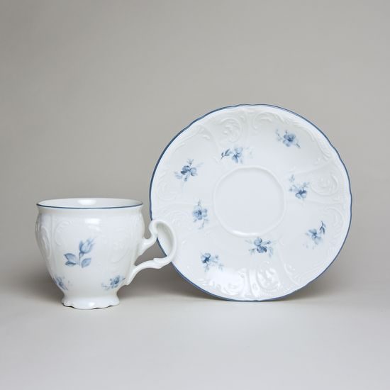Saucer 14 cm, Thun 1794, karlovarský porcelán, BERNADOTTE blue flower