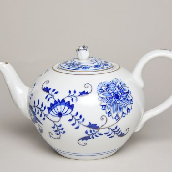 Tea pot 0,95 l, Original Blue Onion + gold Pattern