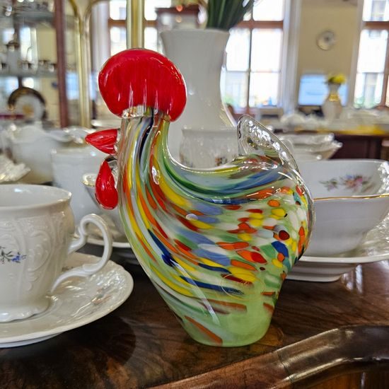 Hen 16 cm weight, GlasStar Bohemia Glass