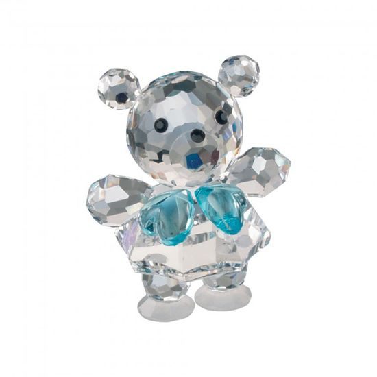 Medvídek (modrá) 34 x 25 mm, Křišťálové dárky a dekorace PRECIOSA