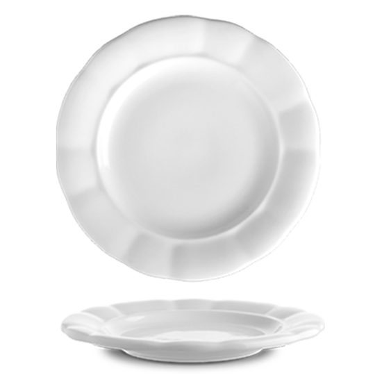 Plate dining 28 cm, Benedikt white, G. Benedikt 1882