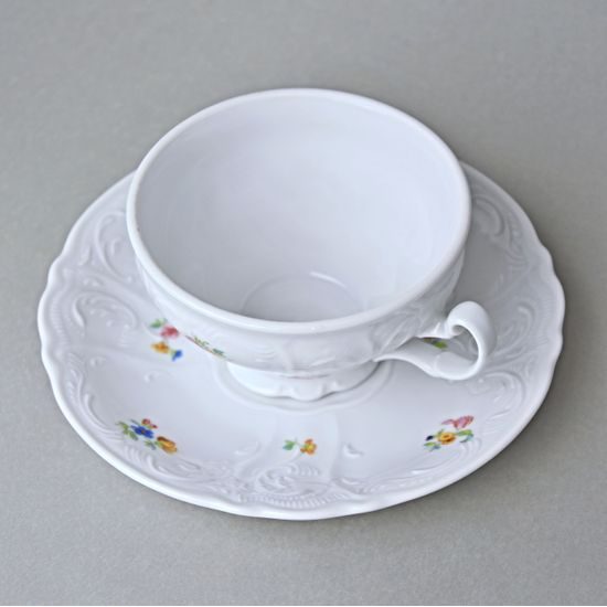 Šálek a podšálek čajový 205 ml / 16 cm, Thun 1794, karlovarský porcelán, BERNARDOTTE házenka