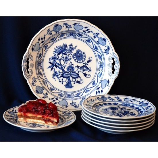 Cake set for 6 pers., Original Blue Onion Pattern