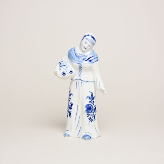 The Old Woman, Porcelain figures, Onion Pattern, original from Dubi