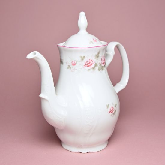 Pink line: Coffee pot 1,2 l, karlovarský porcelán, BERNADOTTE roses