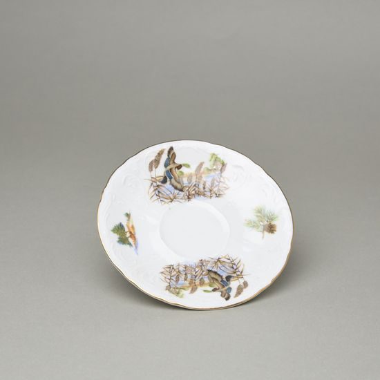Saucer 16 cm, Thun 1794, karlovarský porcelán, BERNADOTTE hunting