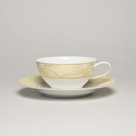 Jade 3735 Veluto: Šálek 200 ml čajový a podšálek 16,5 cm, porcelán Tettau