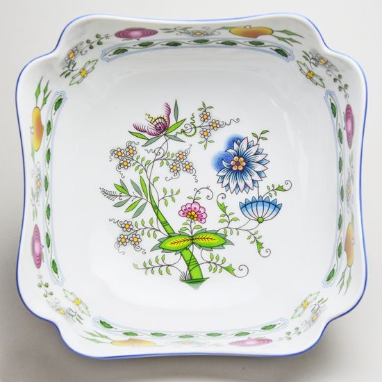 Mísa salátová čtyřhranná 18 cm, Český porcelán a.s., BAREVNÝ CIBULÁK