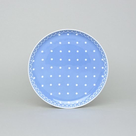 Plate dessert 19 cm, Tom 30357a0 blue, Thun 1794 Carlsbad porcelain