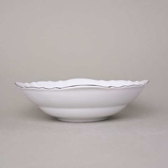 Mísa kompotová 23 cm, Thun 1794, karlovarský porcelán, BERNADOTTE mráz, platinová linka