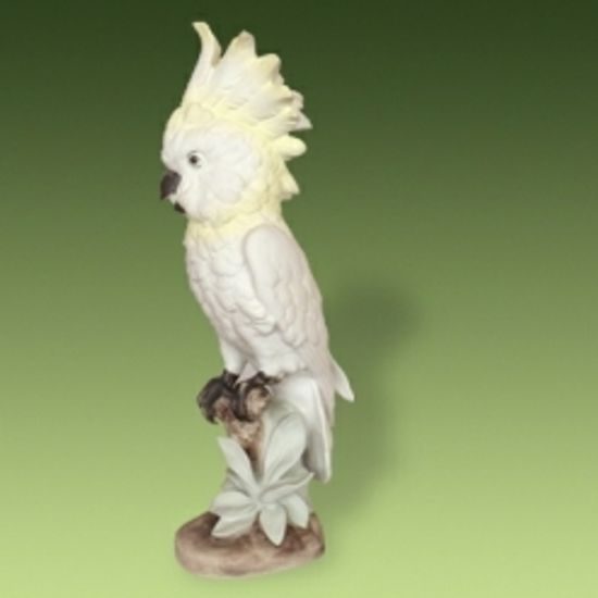 Parrot 15 x 12 x 39 cm, Porcelain Figures Duchcov