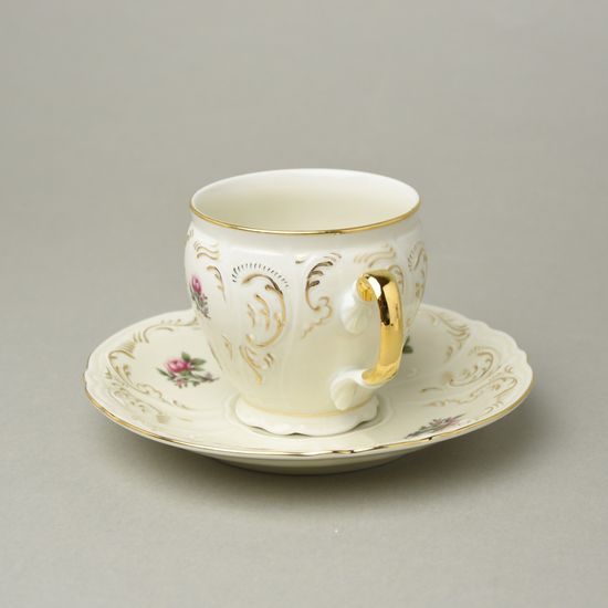 BERNADOTTE castle: Cup + saucer 220 ml / 16 cm, Thun 1794, karlovarský porcelán