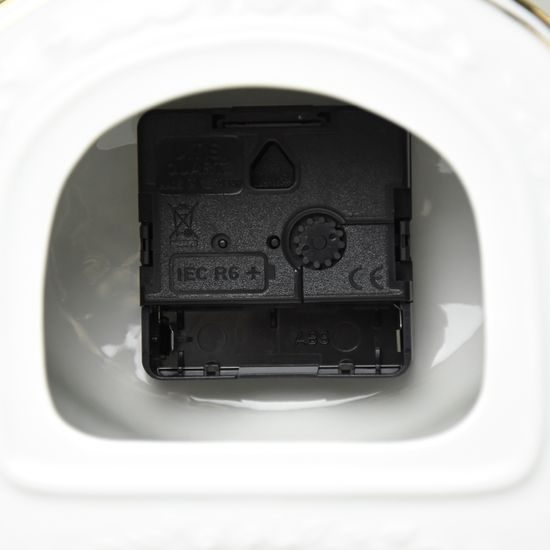 Empire style clock Komtesa 27 x 9 x 17 cm, White plus Gold, Clocks