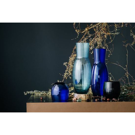 Crystal Carafe / Vase 1350 ml, Aquamarin - Tethys, Kvetna 1794 Glassworks