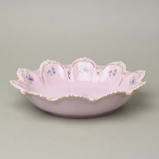 Mísa kulatá 23 cm, Lenka 247p, Růžový porcelán z Chodova